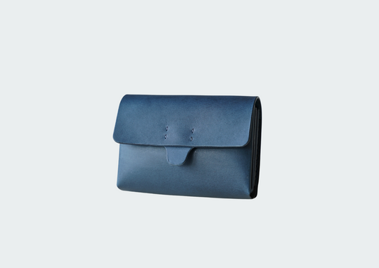 コンパクト革財布ダークネイビー