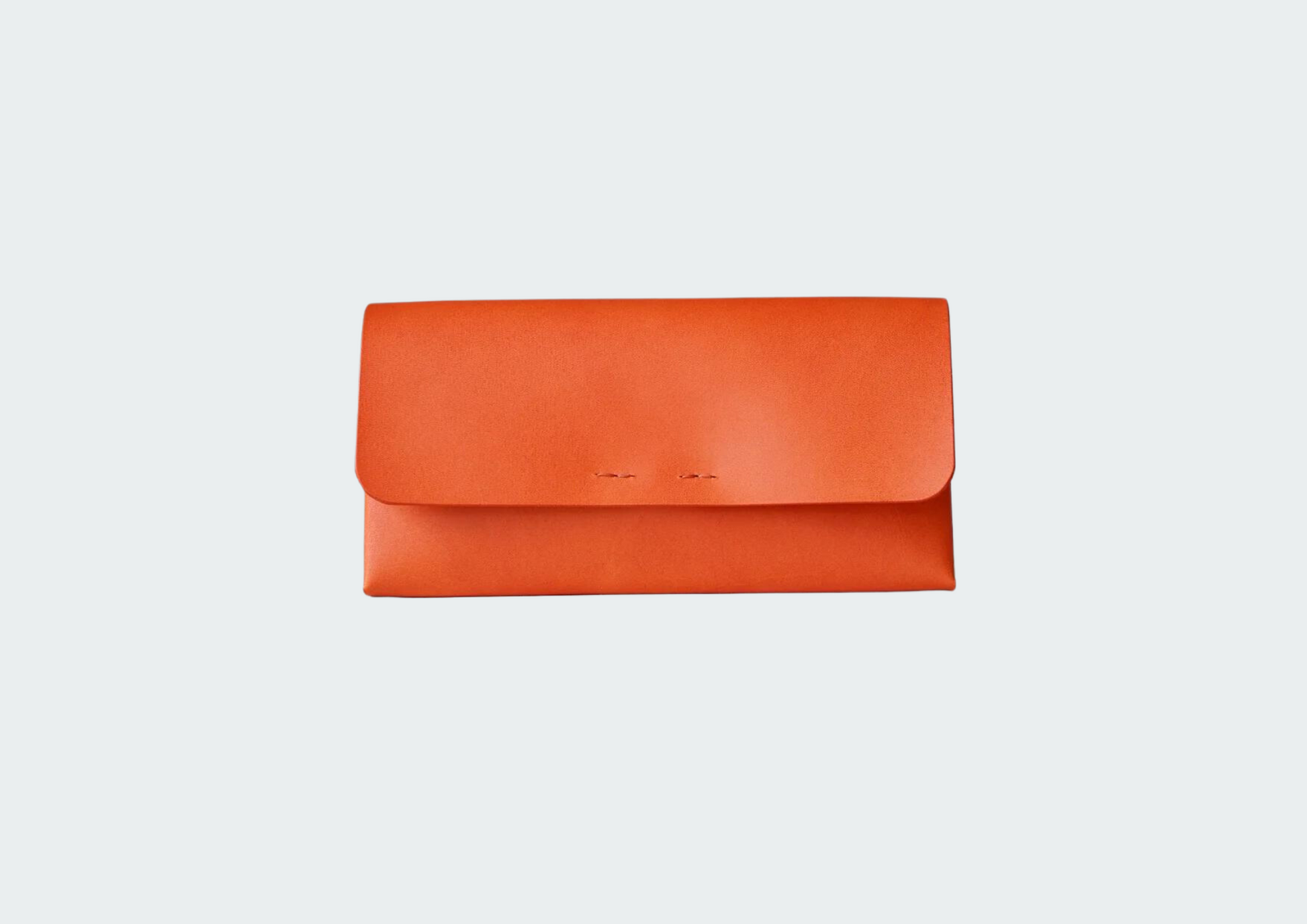 革長財布大容量朱色