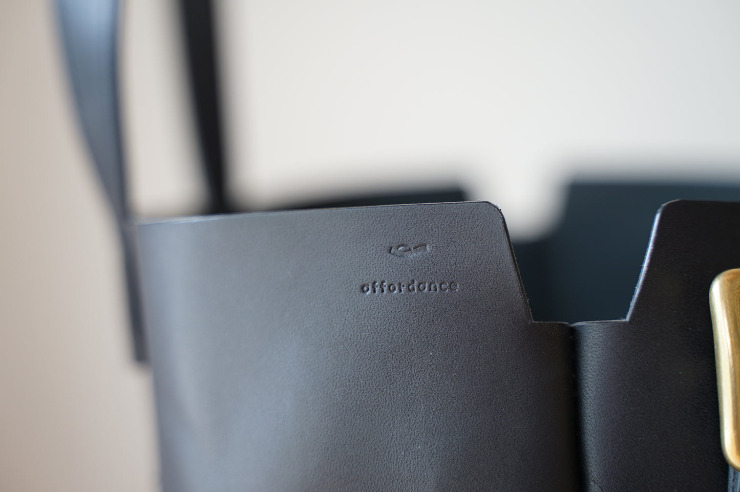 Drawing 2way トートバッグ 黒 刻印