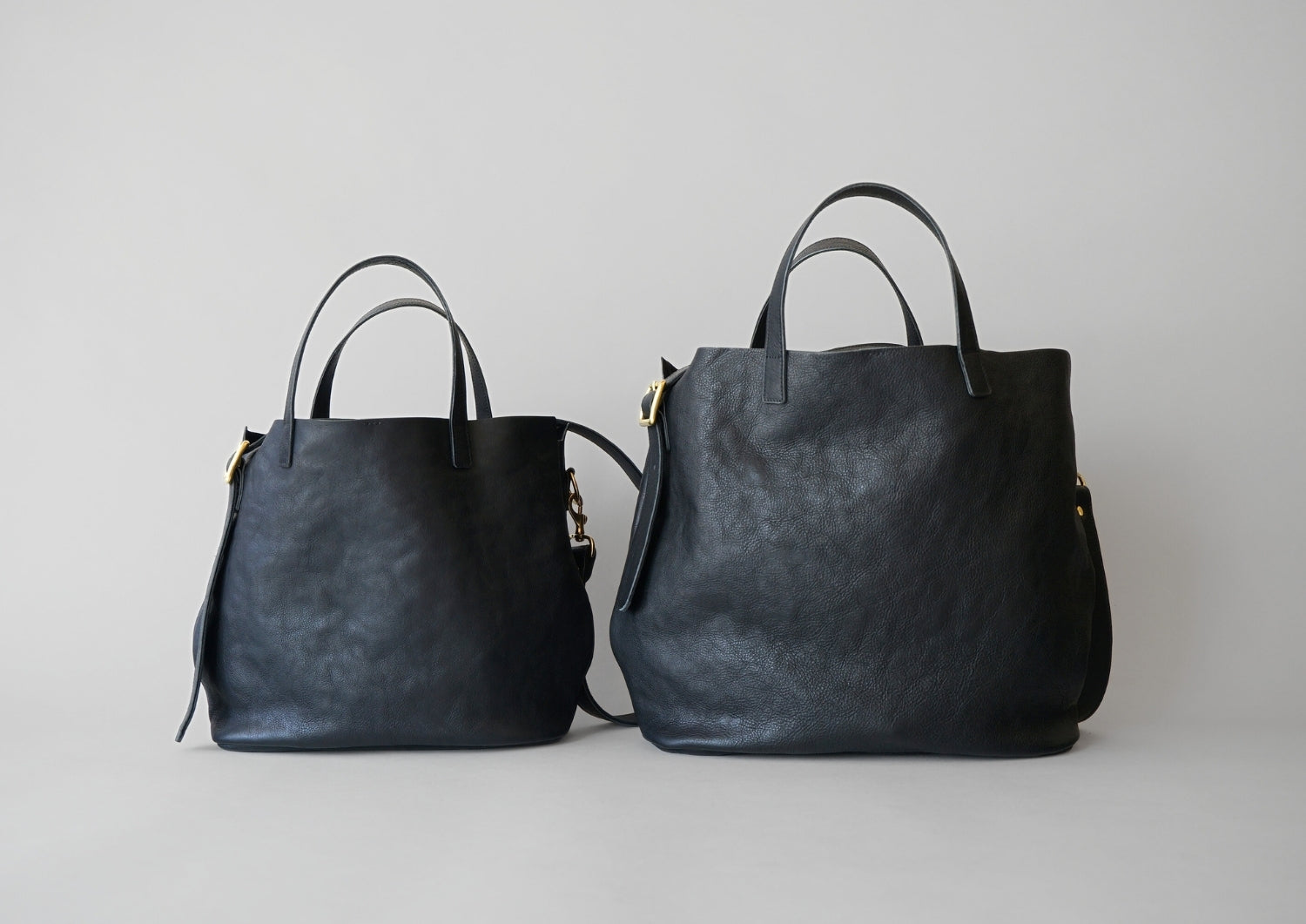 シボ黒　2wayトートバッグ　S・M