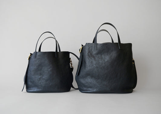 シボ黒　2wayトートバッグ　S・M