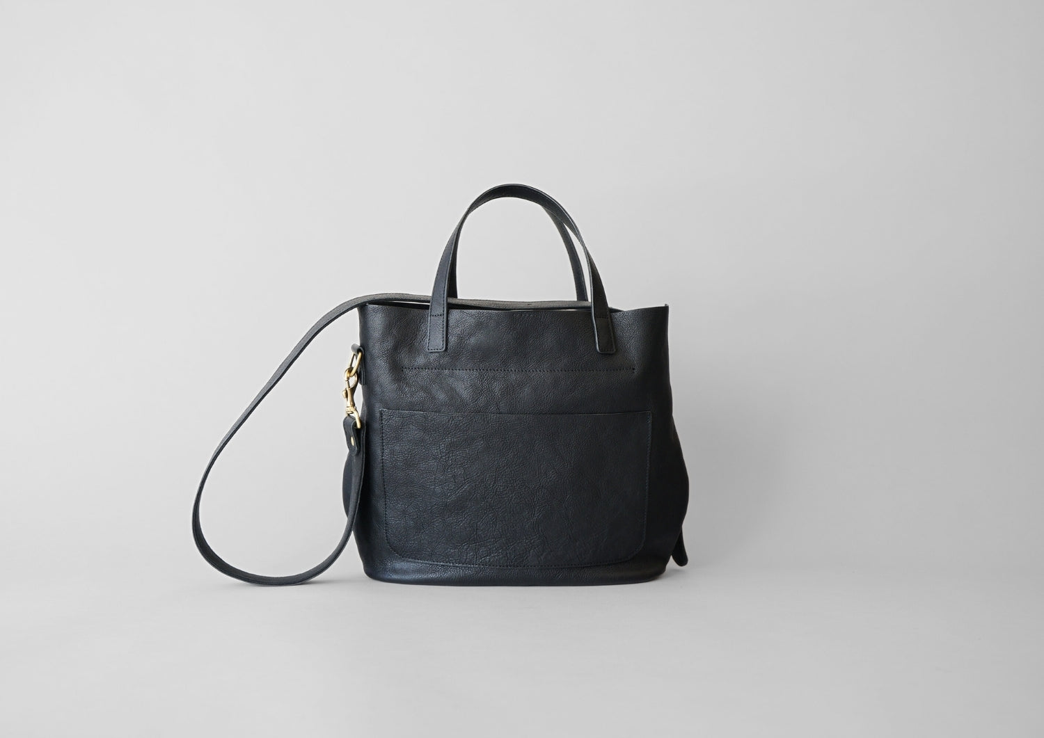 シボ黒　2wayトートバッグ　Sサイズ　back