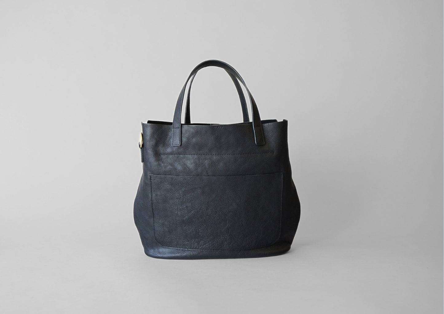 シボ黒　2wayトートバッグ　Mサイズ　back