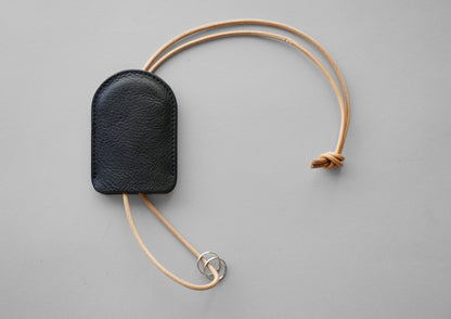 シボ黒：ベル型キーケース