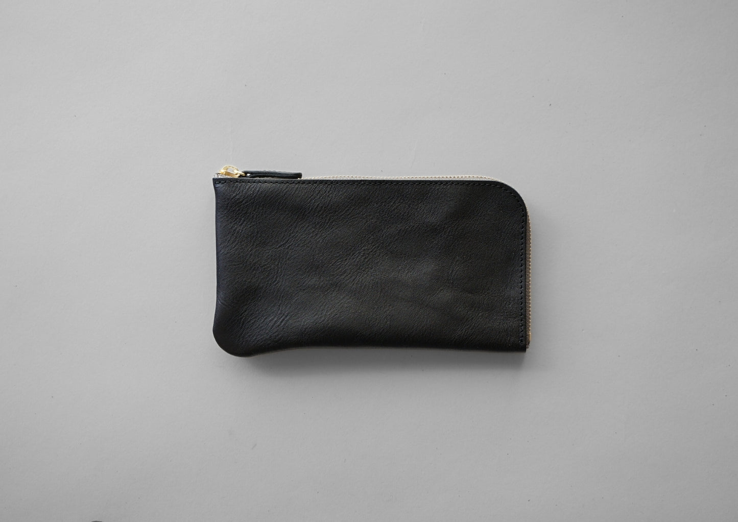 シボ黒：ロングジップウォレット