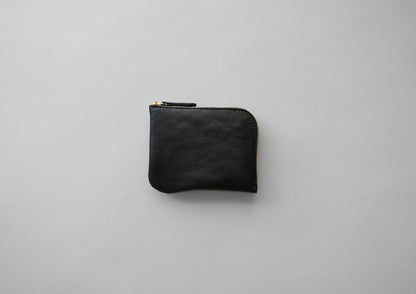 シボ黒：ミニジップウォレット