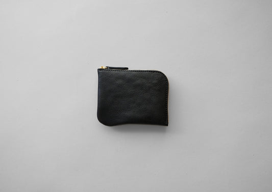 シボ黒：ミニジップウォレット