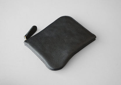 シボ黒：ミニジップウォレット